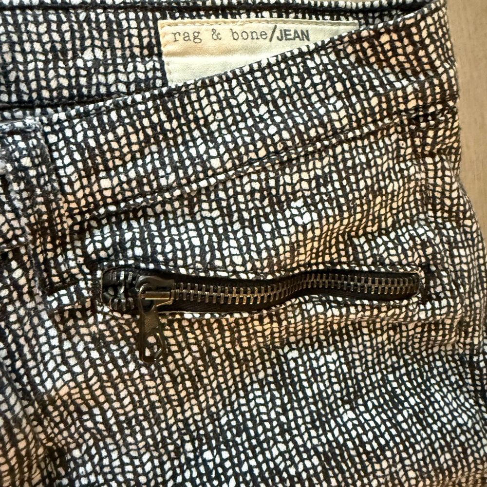 Rag & Bone Black and White Patterned Jeans